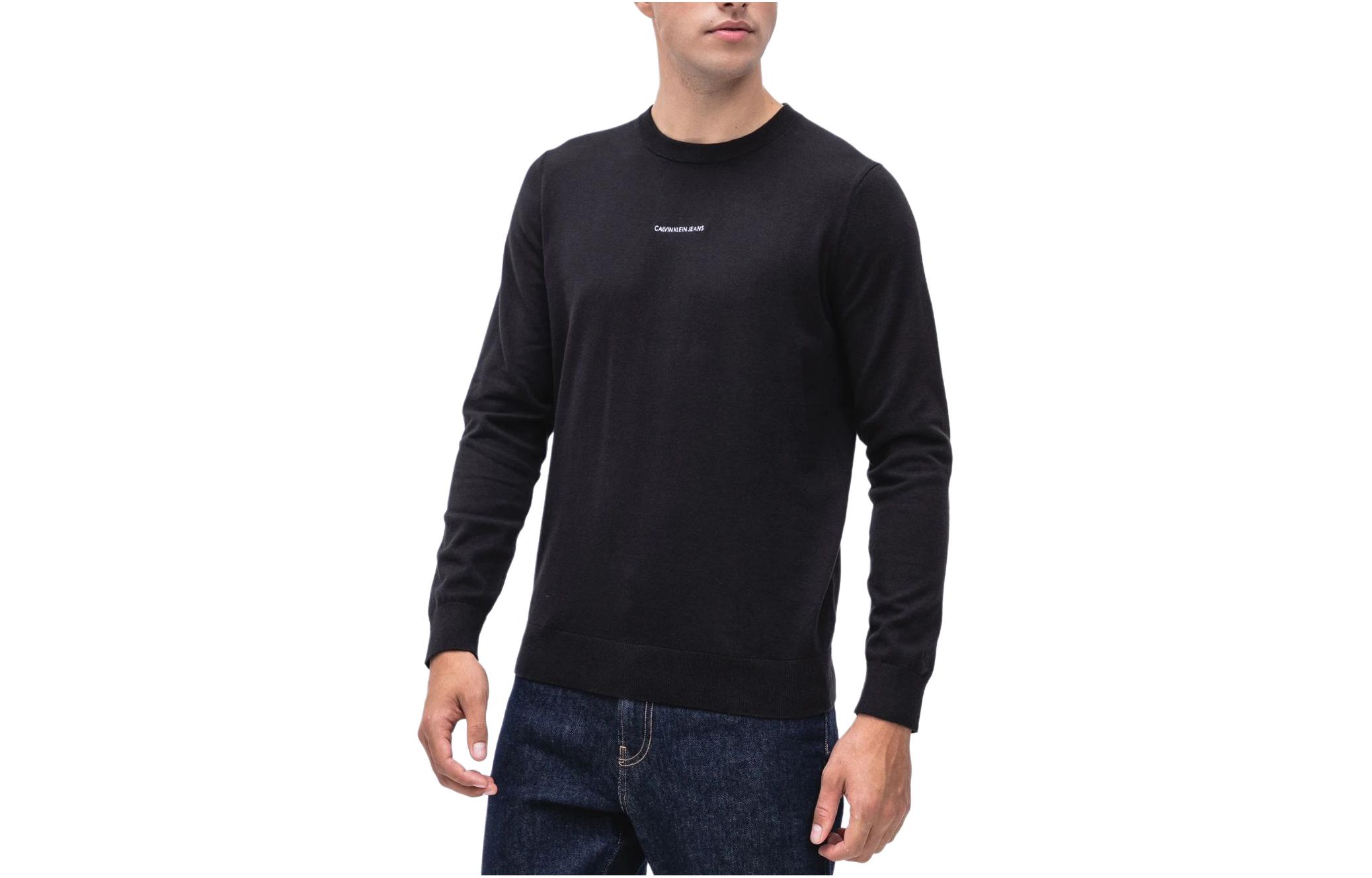 Calvin Klein Black Casual Crewneck Long-Sleeve Sweatshirt J30J318232BEH