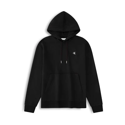 Calvin Klein Black Casual Pullover Hoodie with Embroidered Logo for Men 40QM431-BAE