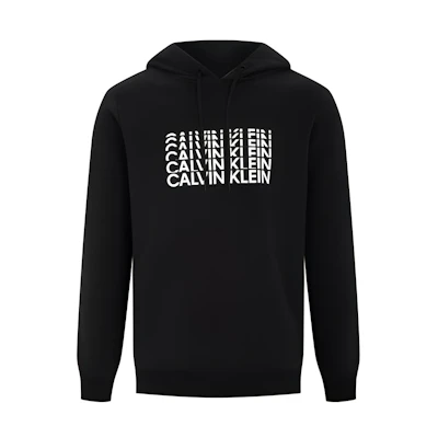 Calvin Klein Black Colorblock Printed Hoodie with Drawstring 4MH1W306-001