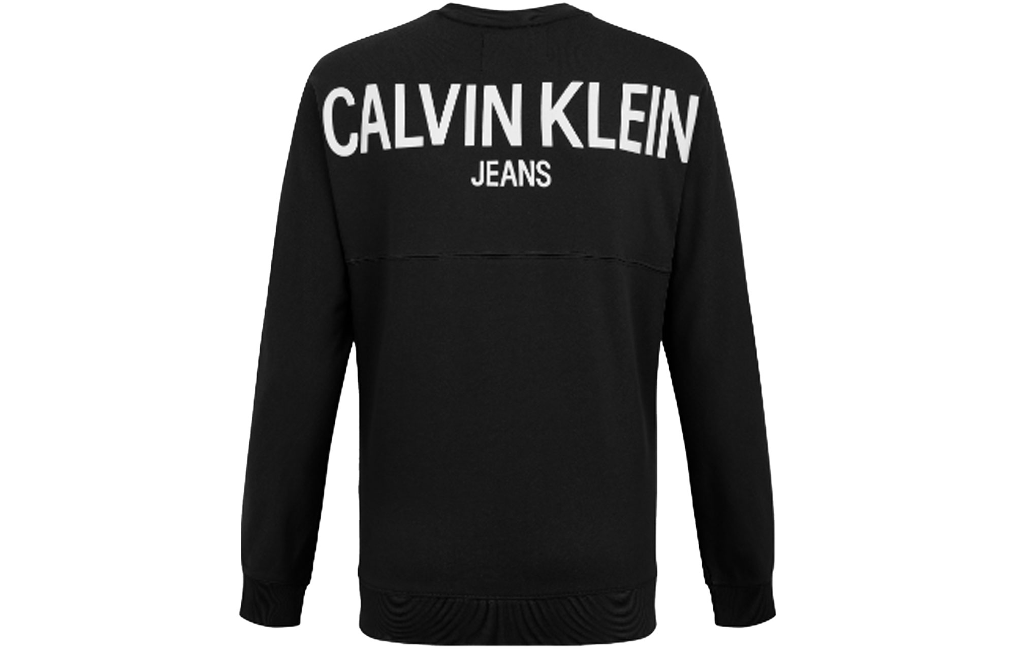 Calvin Klein Black Cotton Logo Crewneck Sweatshirt J315864-BAE