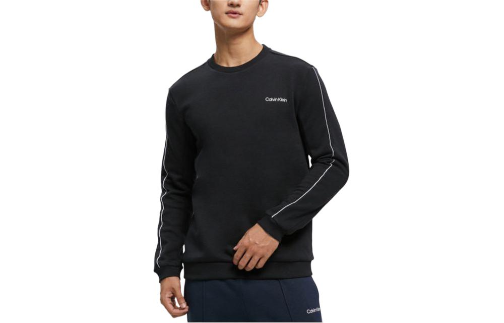 Calvin Klein Black Crewneck Sweatshirt with Minimalist Logo Embroidery 40KC400-BAE