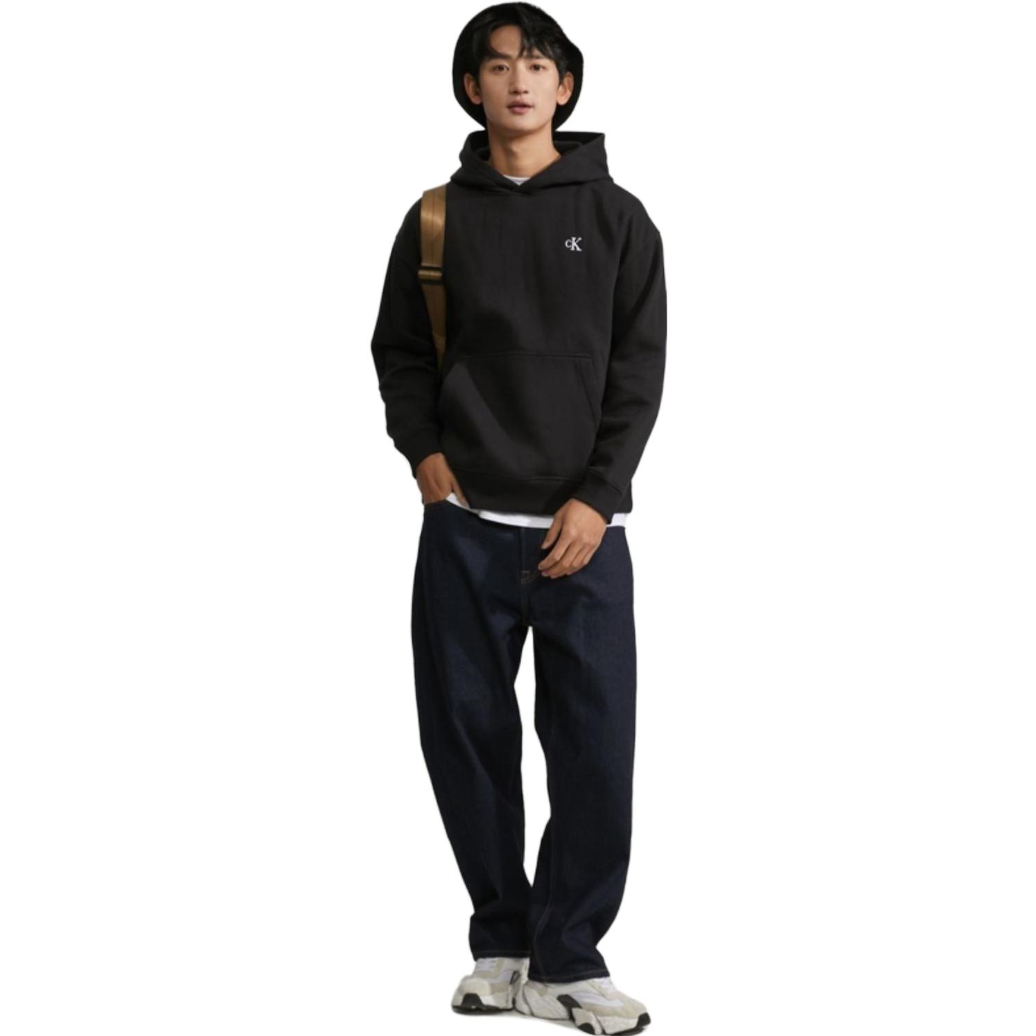 Purchase Calvin Klein 黑色刺绣羊毛套头连帽衫 40HM256-002