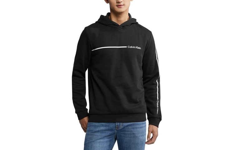 Calvin Klein Black Graphic Hoodie Long Sleeve Pullover 40KC420-BAE