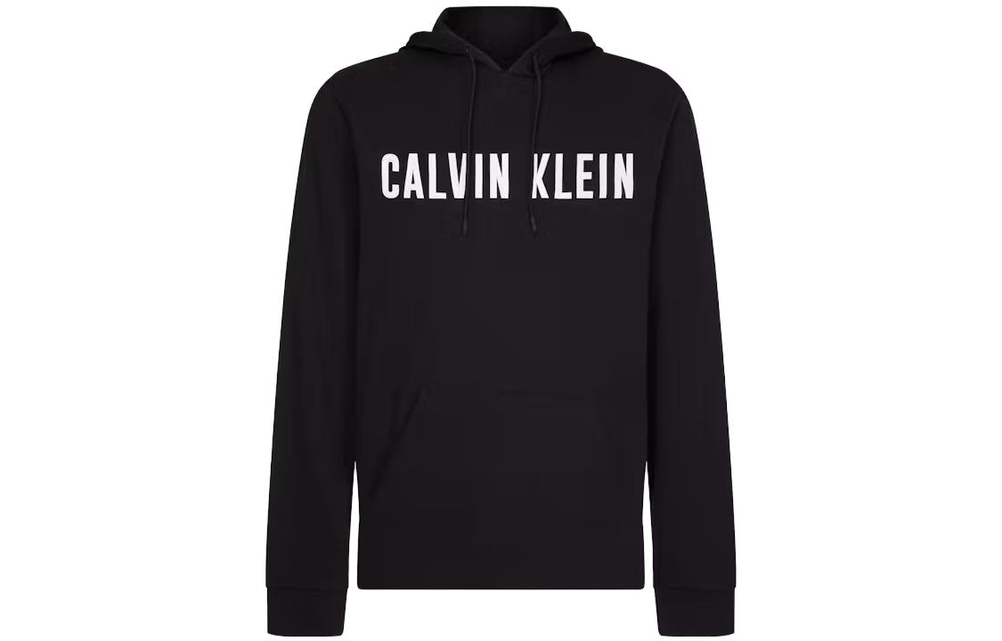 Calvin Klein Black Hoodie Pullover Long Sleeve Logo Sweatshirt GMS0W381