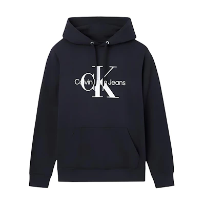 Calvin Klein Black Hoodie with Drawstring and Logo Design J30J320934-BEH