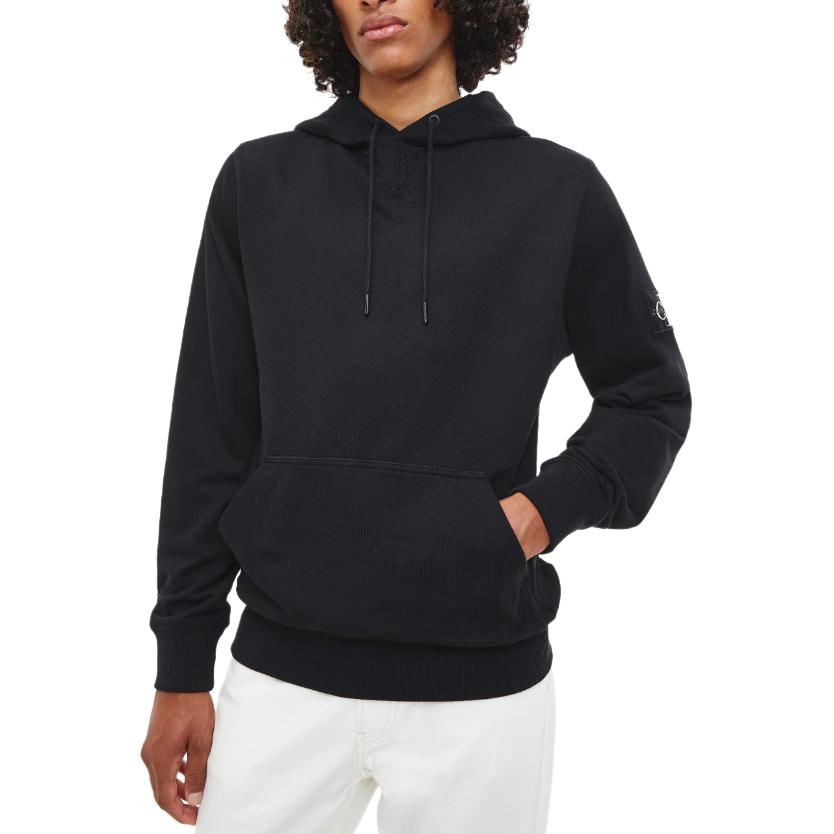 Calvin Klein Black Hoodie with Letter Logo Design J30J314036-BAE