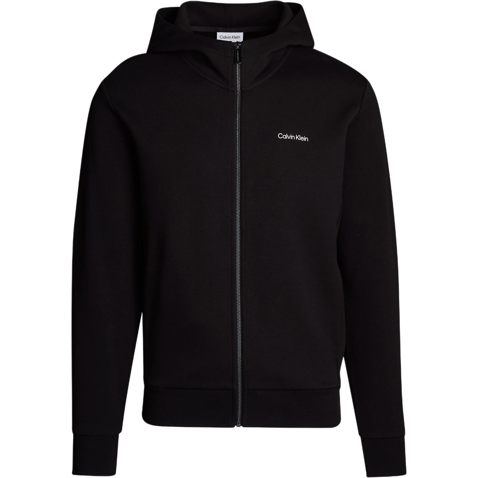 Calvin Klein Black Hoodie with Logo, Zip-Up, Casual and Minimalist Style K10K111873-BEH