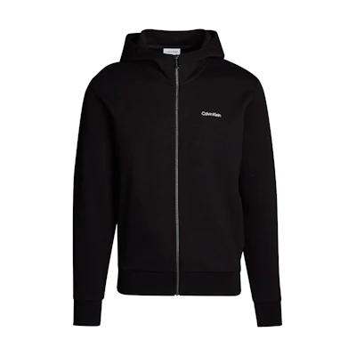 Calvin Klein Black Hoodie with Logo, Zip-Up, Casual and Minimalist Style K10K111873-BEH