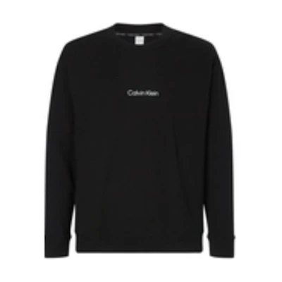 Calvin Klein Black Jacquard Lettering Long Sleeve Sweatshirt for Men 000NM2172E-UB1