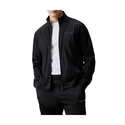 Calvin Klein Black Knit Fleece Collar Jacket European Edition 00GMS4J418-BAE