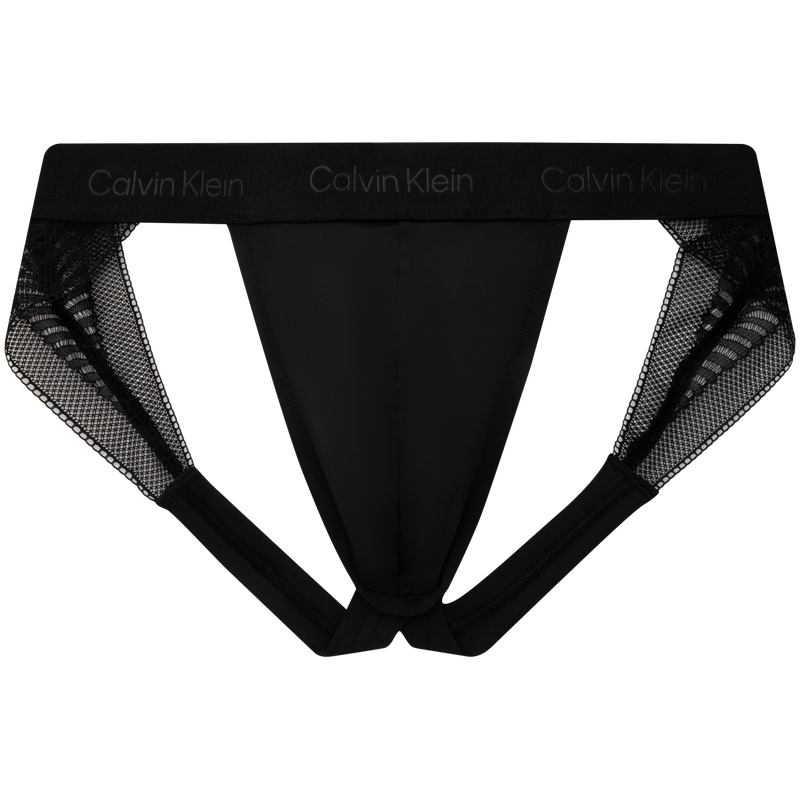 Calvin Klein Black Lace Thong Underwear - Sleek, Modern, and Sexy. NB3855