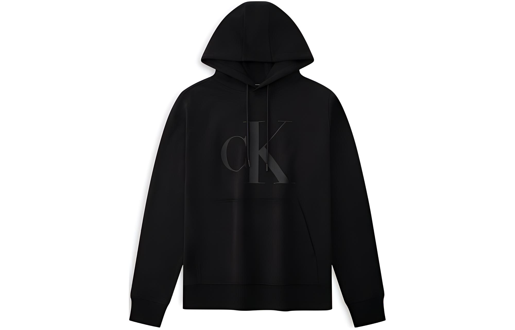 Calvin Klein Black Letter Print Casual Hoodie J324322-BEH