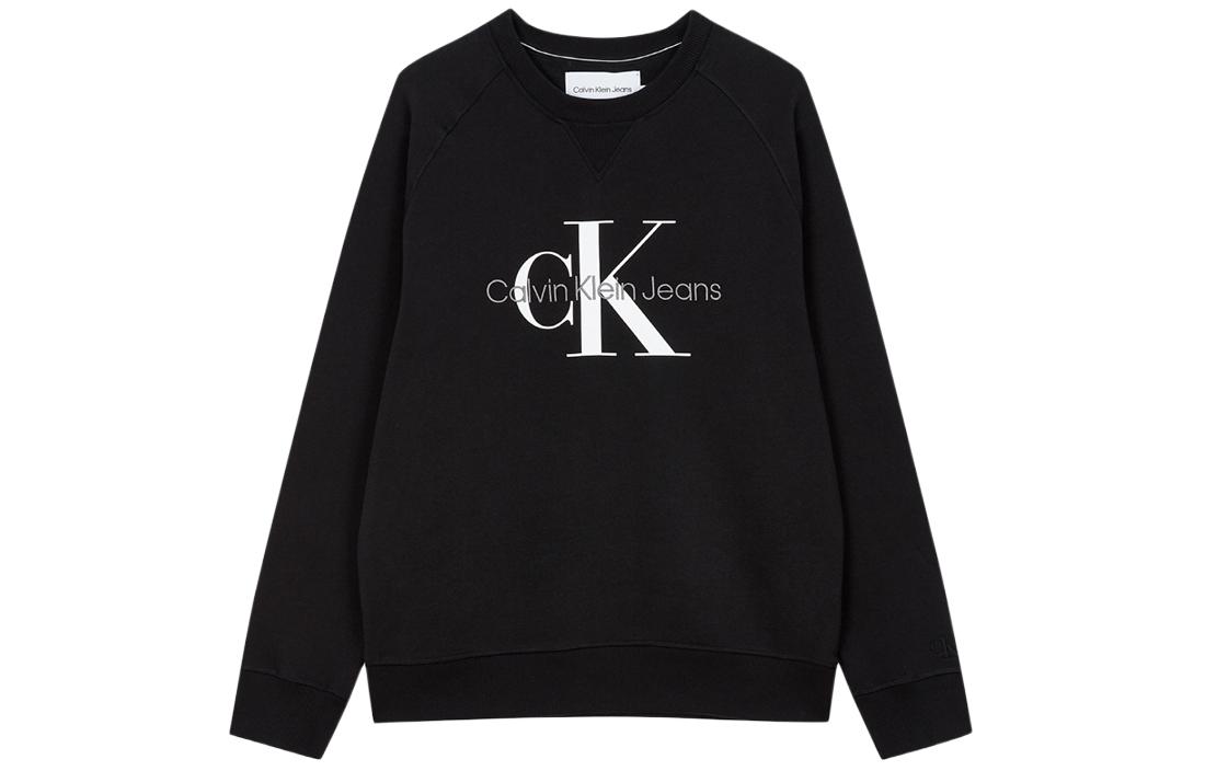 Calvin Klein Black Letter Print Relaxed Fit Crewneck Sweatshirt J322335-BEH