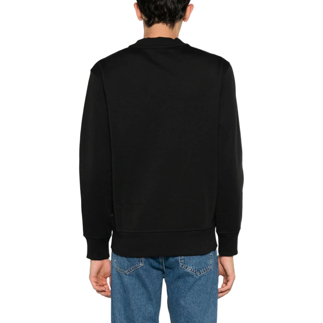 Calvin Klein Black Logo Print Crewneck Sweatshirt Long Sleeve J30J325028-BEH 圖 4