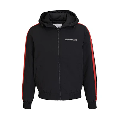 Calvin Klein Black Logo Print Hooded Jacket J30J314262