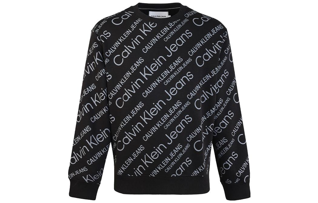 Calvin Klein Black Logo Print Long Sleeve Crewneck Sweatshirt J30J319703-0GJ