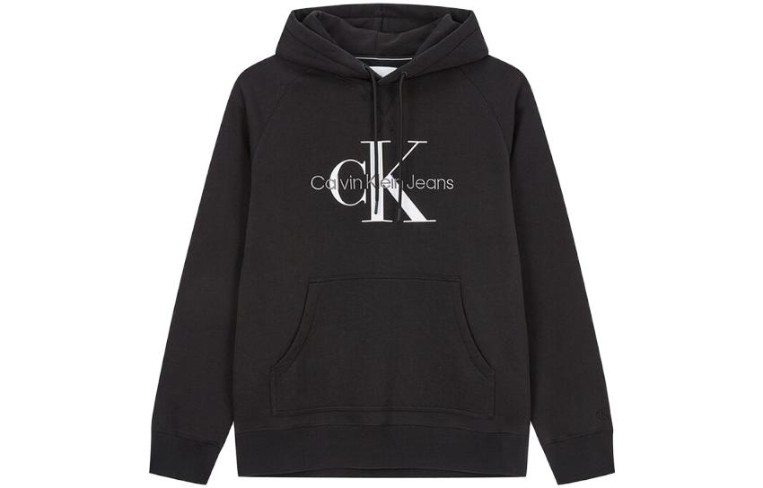 Calvin Klein Black Logo Print Pullover Hoodie J325246-BEH