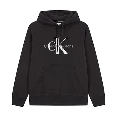 Calvin Klein Black Logo Print Pullover Hoodie J325246-BEH