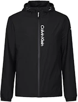 Calvin Klein Black Logo Windbreaker Waterproof Hooded Jacket CM455105-eby Calvin Klein Black Logo Windbreaker Waterproof Hooded Jacket CM455105-eby