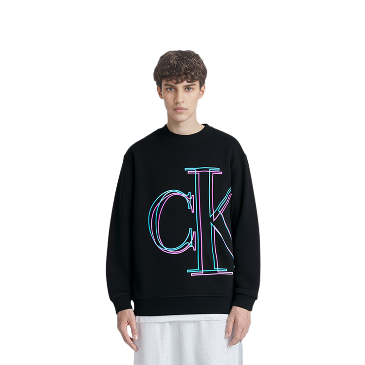 Purchase Calvin Klein 男士黑色宽松版型圆领卫衣 J30J320840