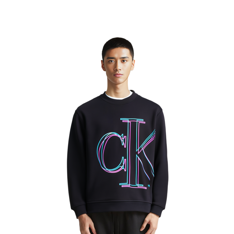 Details for Calvin Klein 男士黑色宽松版型圆领卫衣 J30J320840