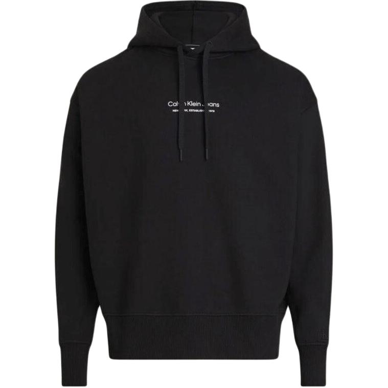 Calvin Klein Black Pullover Hoodie with Letter Design J30J324629-BEH