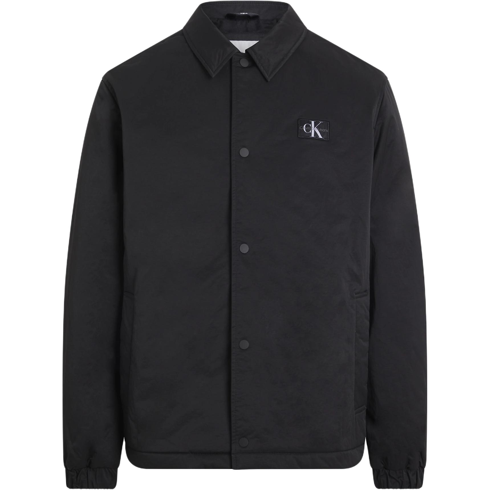 Calvin Klein Black Relaxed Fit Embroidered Letter Print Jacket for Men J30J325343-BEH