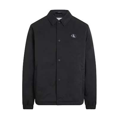 Calvin Klein Black Relaxed Fit Embroidered Letter Print Jacket for Men J30J325343-BEH