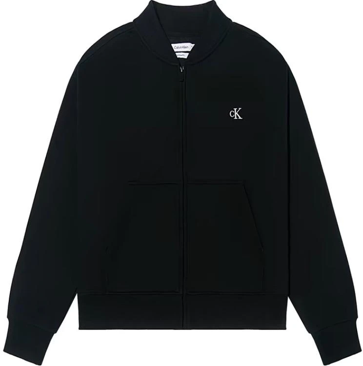 calvin-klein-black-solid-color-long-sleeve-baseball-collar-sweatshirt-81-jp-239-002