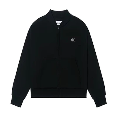 Calvin Klein Black Solid Color Long-Sleeve Baseball Collar Sweatshirt 81JP239-002