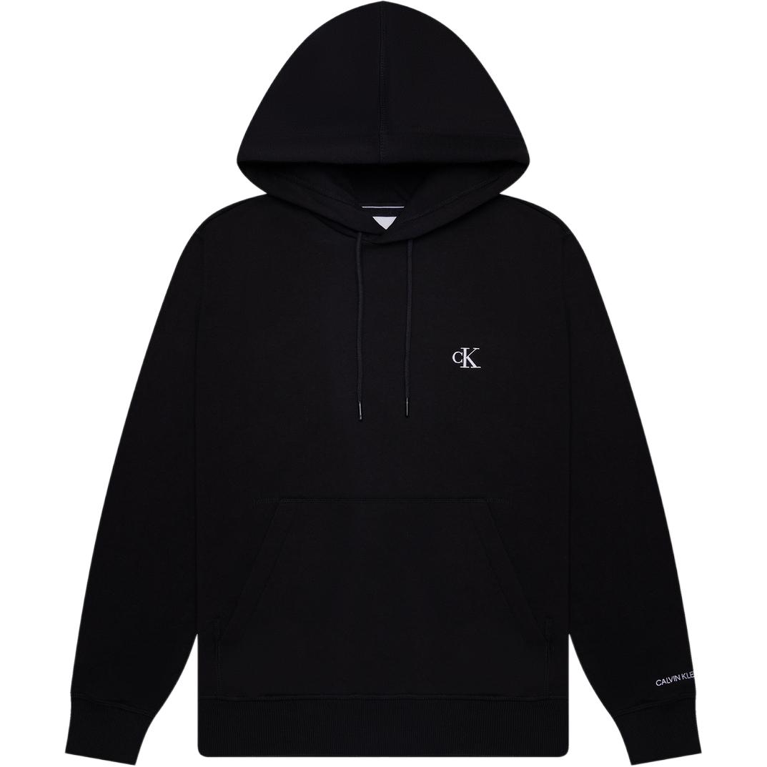 Calvin Klein Black Solid Logo Hoodie Long Sleeve J30J315713-BAE