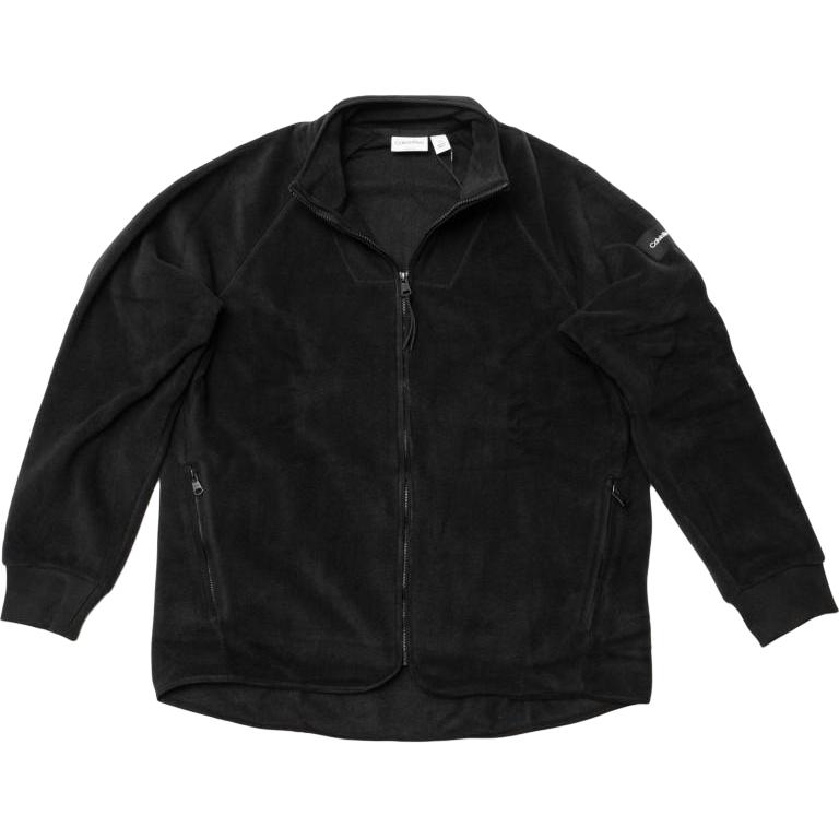 Calvin Klein Black Solid Loose Fit Zip-Up Jacket with Stand Collar 21651809-001