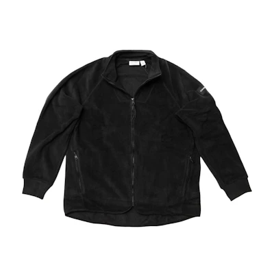 Calvin Klein Black Solid Loose Fit Zip-Up Jacket with Stand Collar 21651809-001