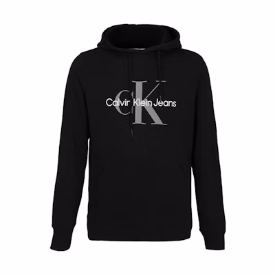 Calvin Klein Black Solid Pullover Hoodie Casual Sweatshirt J30J320805-0GR
