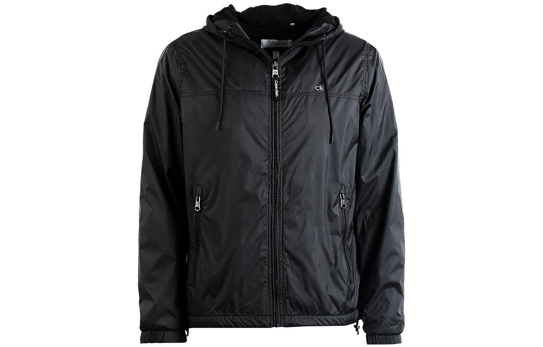 Buy Calvin Klein 黑色防風防水連帽外套 CM234687-BLACK