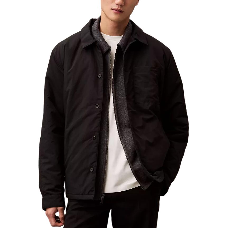 Calvin Klein Black Solid Windproof Waterproof Long-Sleeve Jacket 40EM196-001