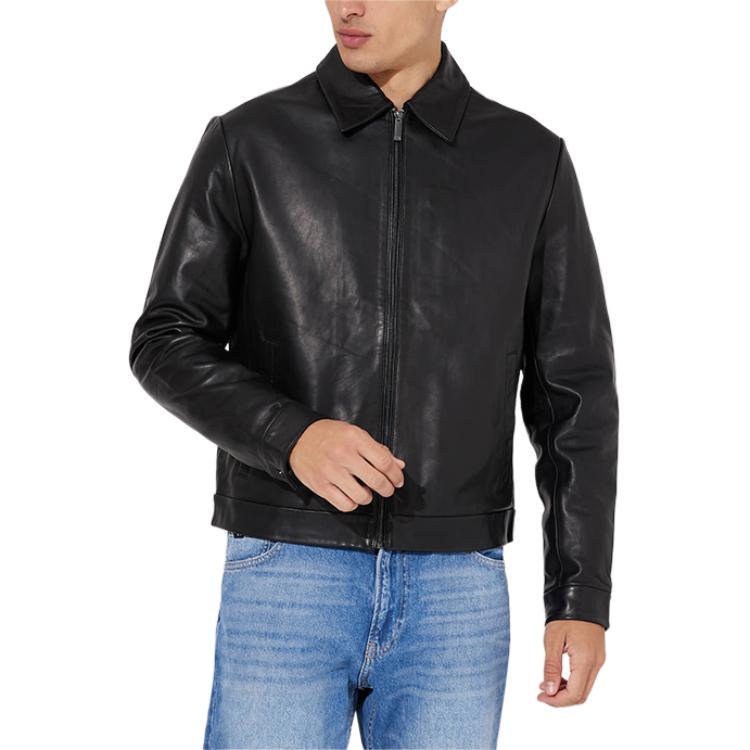 Calvin Klein Black Solid Zip-Up Collared Slim Fit Jacket K10K111247BEH