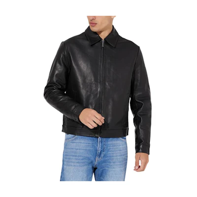 Calvin Klein Black Solid Zip-Up Collared Slim Fit Jacket K10K111247BEH