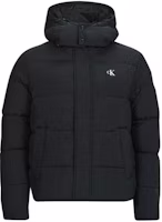 Calvin Klein Black Solid Zip-Up Hooded Down Jacket Long Sleeve J30J323708-BEH Calvin Klein Black Solid Zip-Up Hooded Down Jacket Long Sleeve J30J323708-BEH