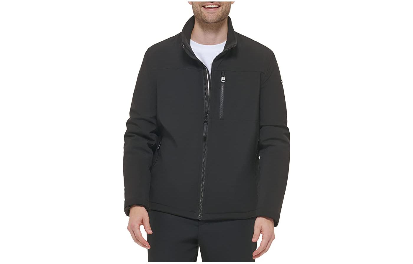 Calvin Klein Black Stand Collar Zip-Up Jacket CM105347-BLACK