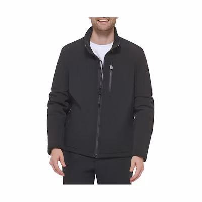 Calvin Klein Black Stand Collar Zip-Up Jacket CM105347-BLACK