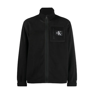 Calvin Klein Black Zip-Up Stand Collar Jacket J30J322521