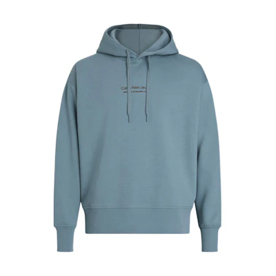 Calvin Klein Blue Hoodie with Letter Print J30J324629-CFQ