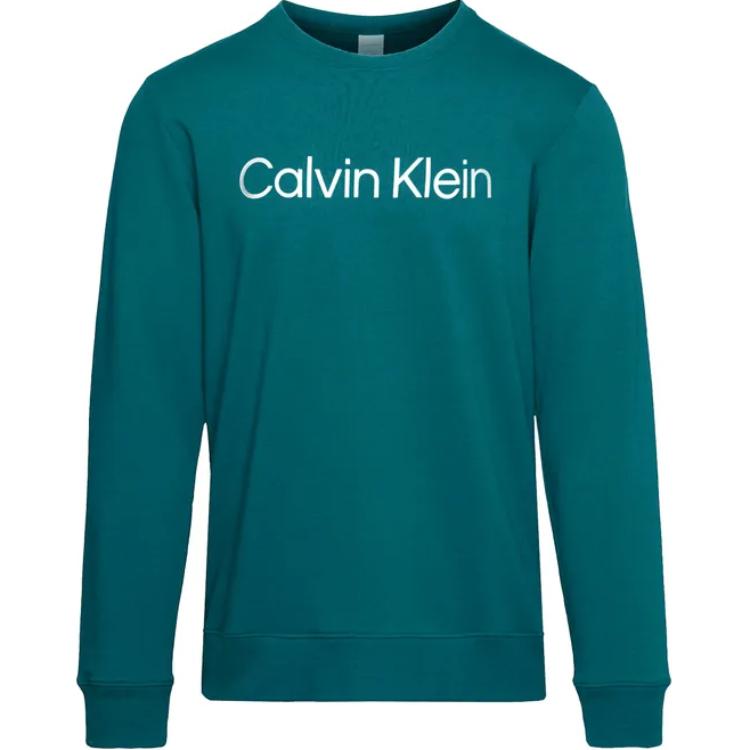 Calvin Klein Blue Logo Crewneck Sweatshirt European Fit Long Sleeve 000NM2265E-CA4