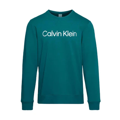 Calvin Klein Blue Logo Crewneck Sweatshirt European Fit Long Sleeve 000NM2265E-CA4