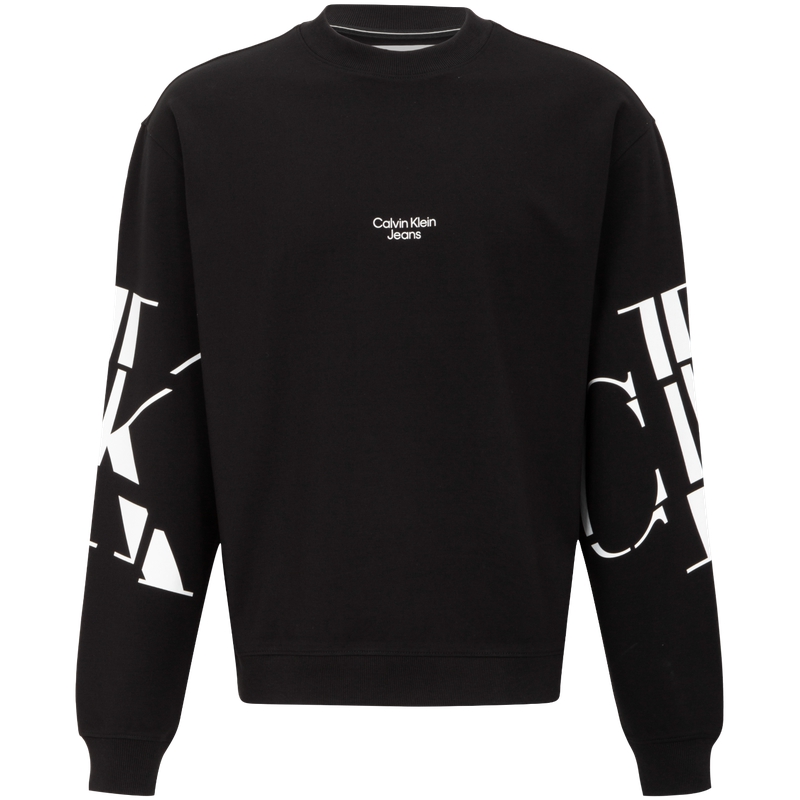 Calvin Klein Bold Logo Print Crewneck Sweatshirt Black J321659