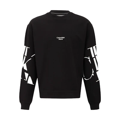 Calvin Klein Bold Logo Print Crewneck Sweatshirt Black J321659