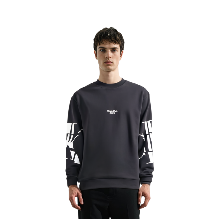 Calvin Klein Bold Logo Print Crewneck Sweatshirt Black J321659 圖 4