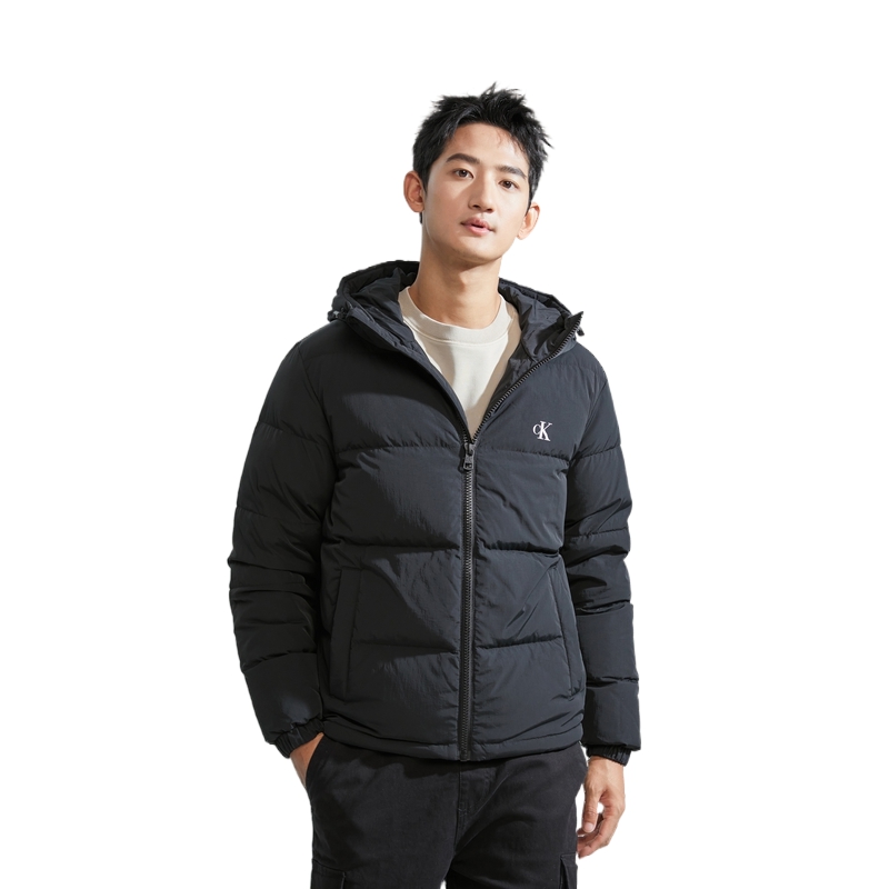 Cheap CALVIN KLEIN Casual Commuter Printed Down Hoodie Jacket Unisex. J324343