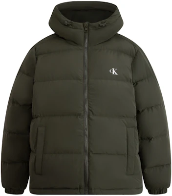 CALVIN KLEIN Casual Commuter Printed Down Hoodie Jacket Unisex. J324343 2